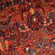 Handmade antique Persian Sarouk rug 3.4' x 5.3' (103cm x 161cm) 1920s - 1B697