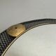 Round wall mirror in brass and black wire, 1960s, Germany