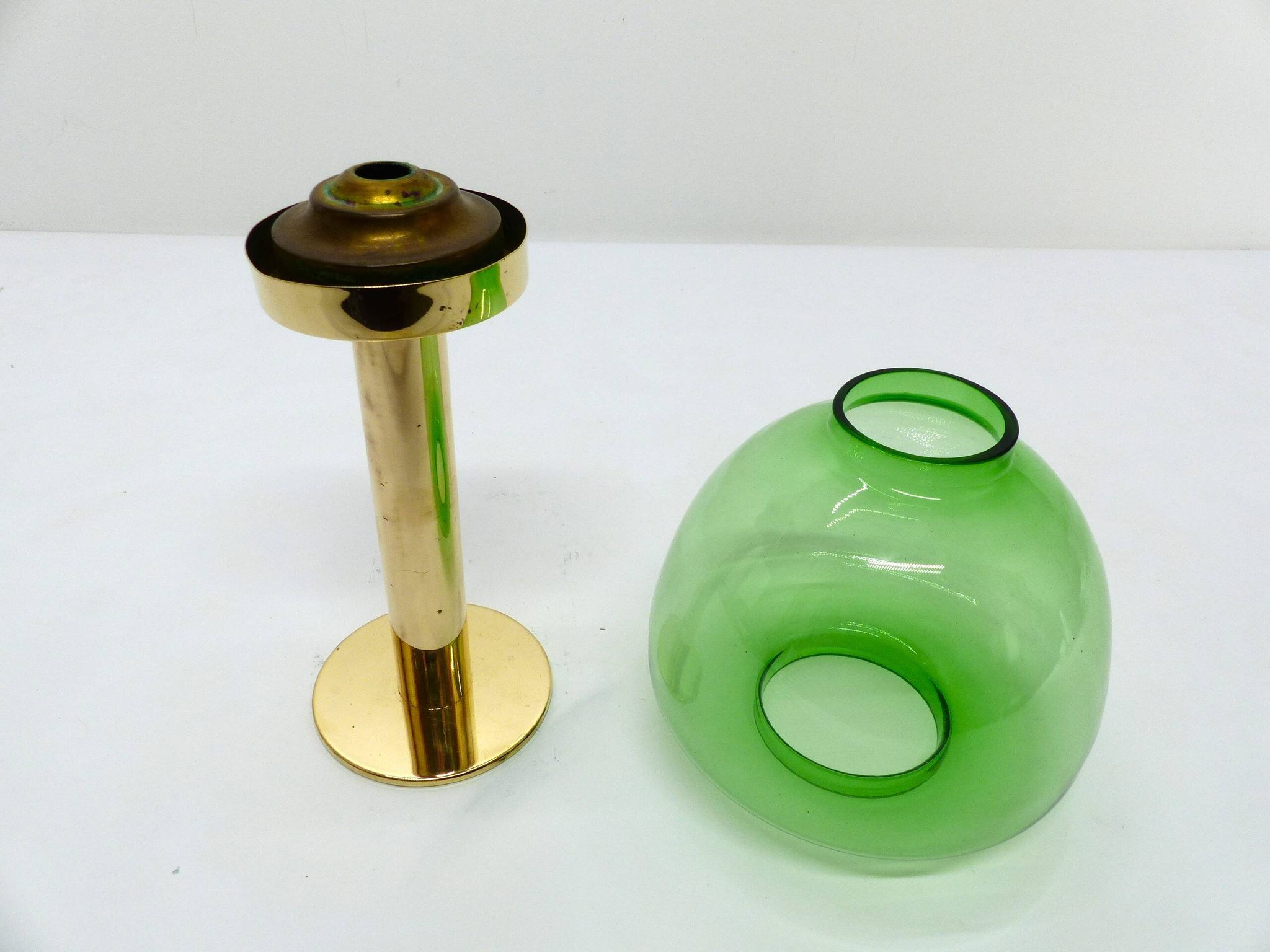 Scandinavian candle holder Hans-Agne Jakobsson Claudia green L10232 1960