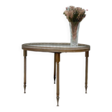 Marble and brass coffee table