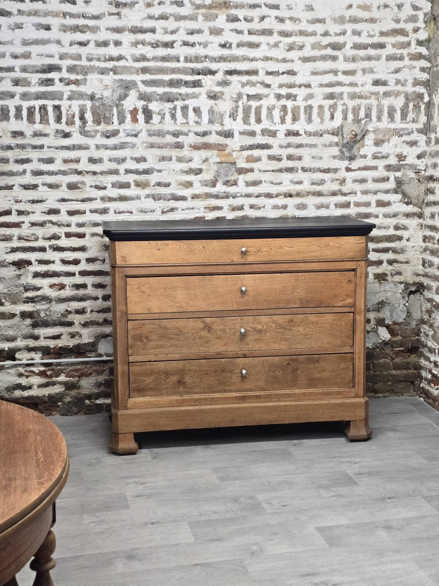 19th-century oak commode