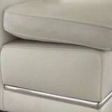 White leather sofa