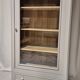 Glass display cabinet with drawer