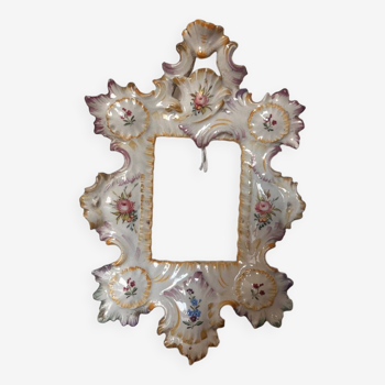 Italian earthenware photo frame