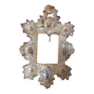 Italian earthenware photo frame