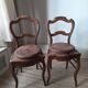 Chaises style Louis XV en bois et cannage