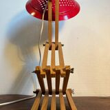 Wooden accordion wall lamp