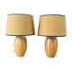 Paire de lampes "Autumn" en bois, 1970