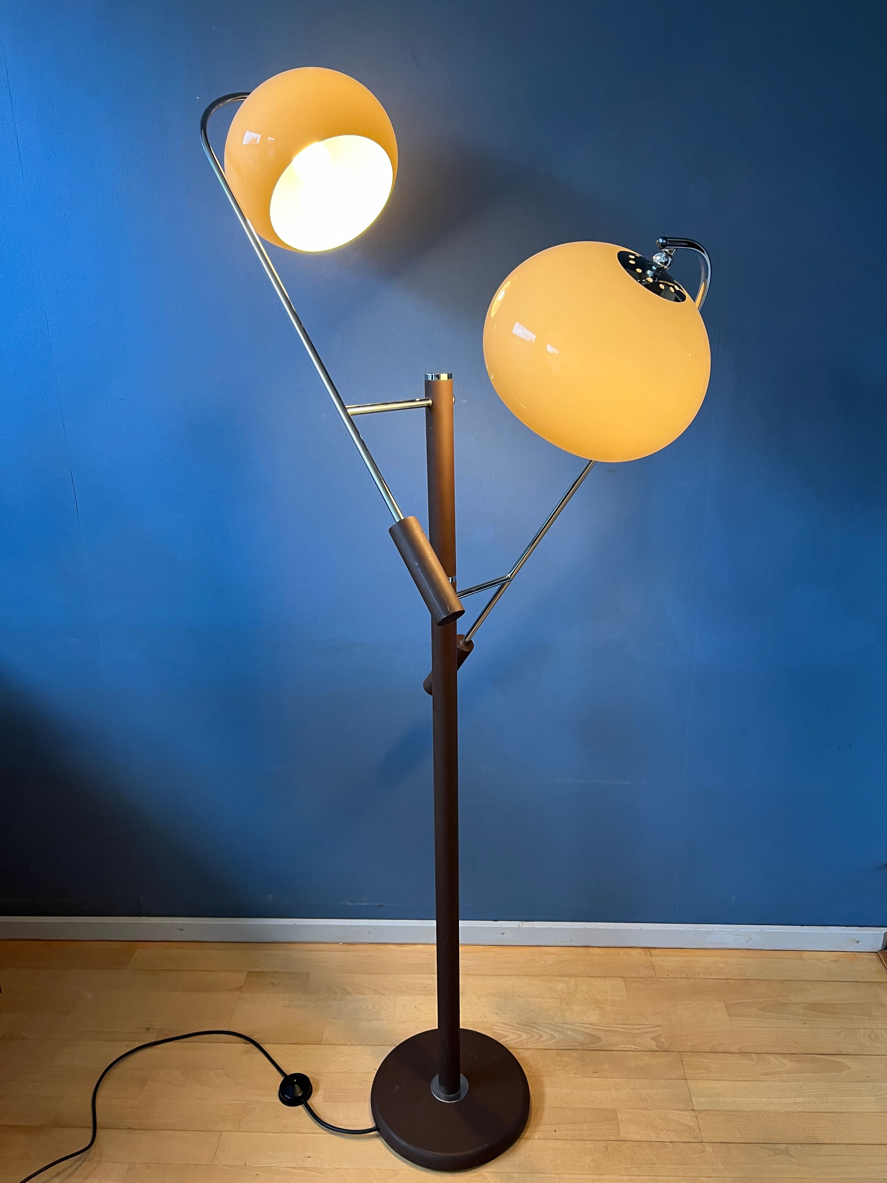 Vintage dijkstra mushroom swing arm space age floor lamp