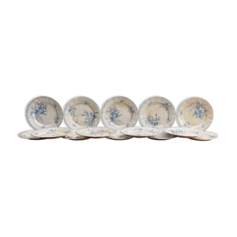 Set of plates in faience U&C Sarreguemines