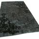 Hand-Knotted Hi-Low Pile Oriental 1980s 144 cm x 245 cm Black Carpet