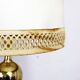 Beautiful brass and leather table lamp