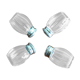 Lot of 4 Christofle crystal salerons, silver cap