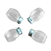 Lot de 4 salerons cristallerie Christofle, bouchon argent