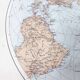 World map planisphere vintage air and maritime lines from 1950