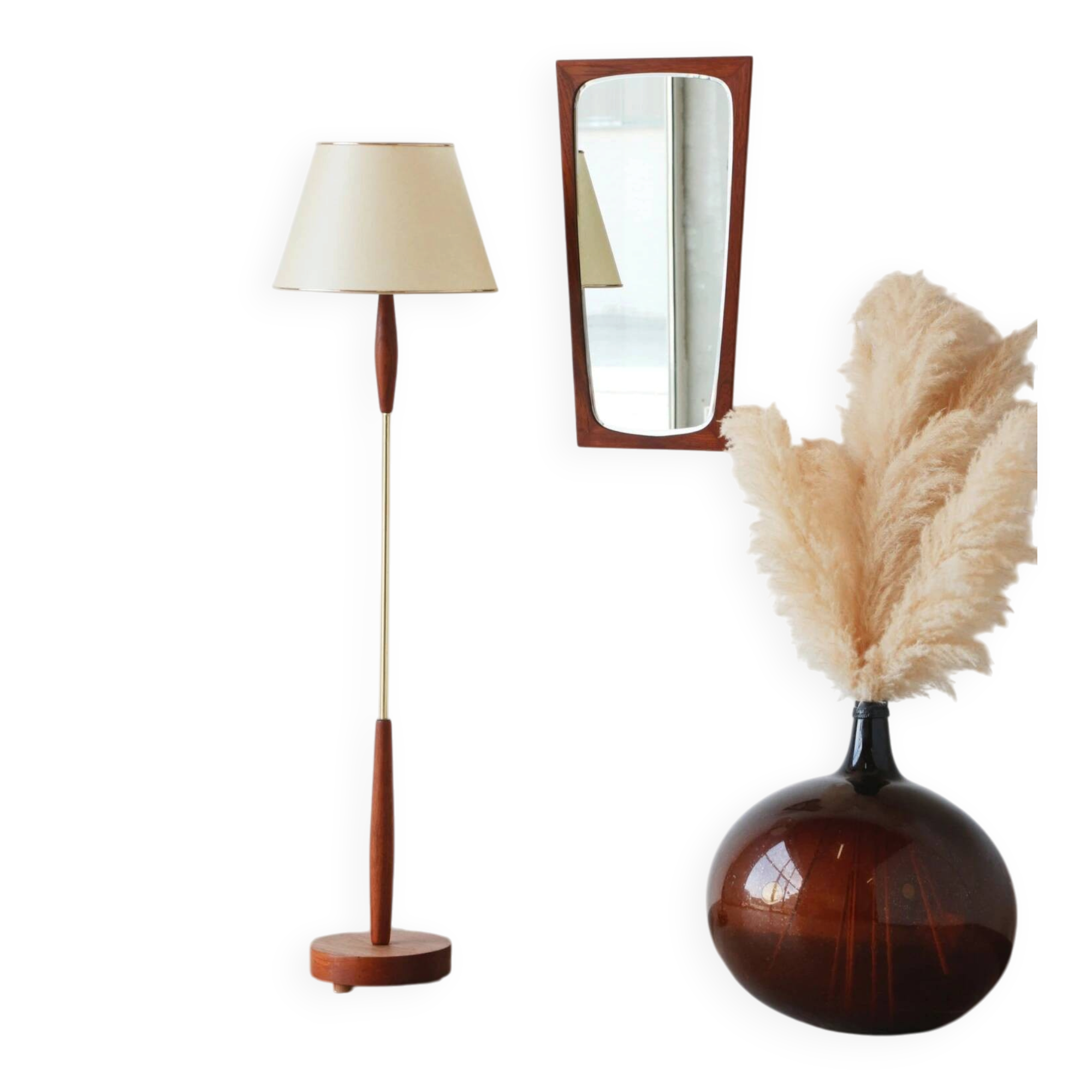 Lampadaire vintage teck années 60 | design & restauration