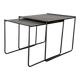 Postmodern perforated metal nesting side tables from Ikea, 1980s, set of 2.