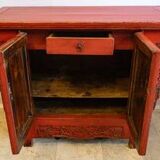 Buffet ancien chinois laque rouge