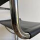 Black leather cantilever armchair Bauhaus design