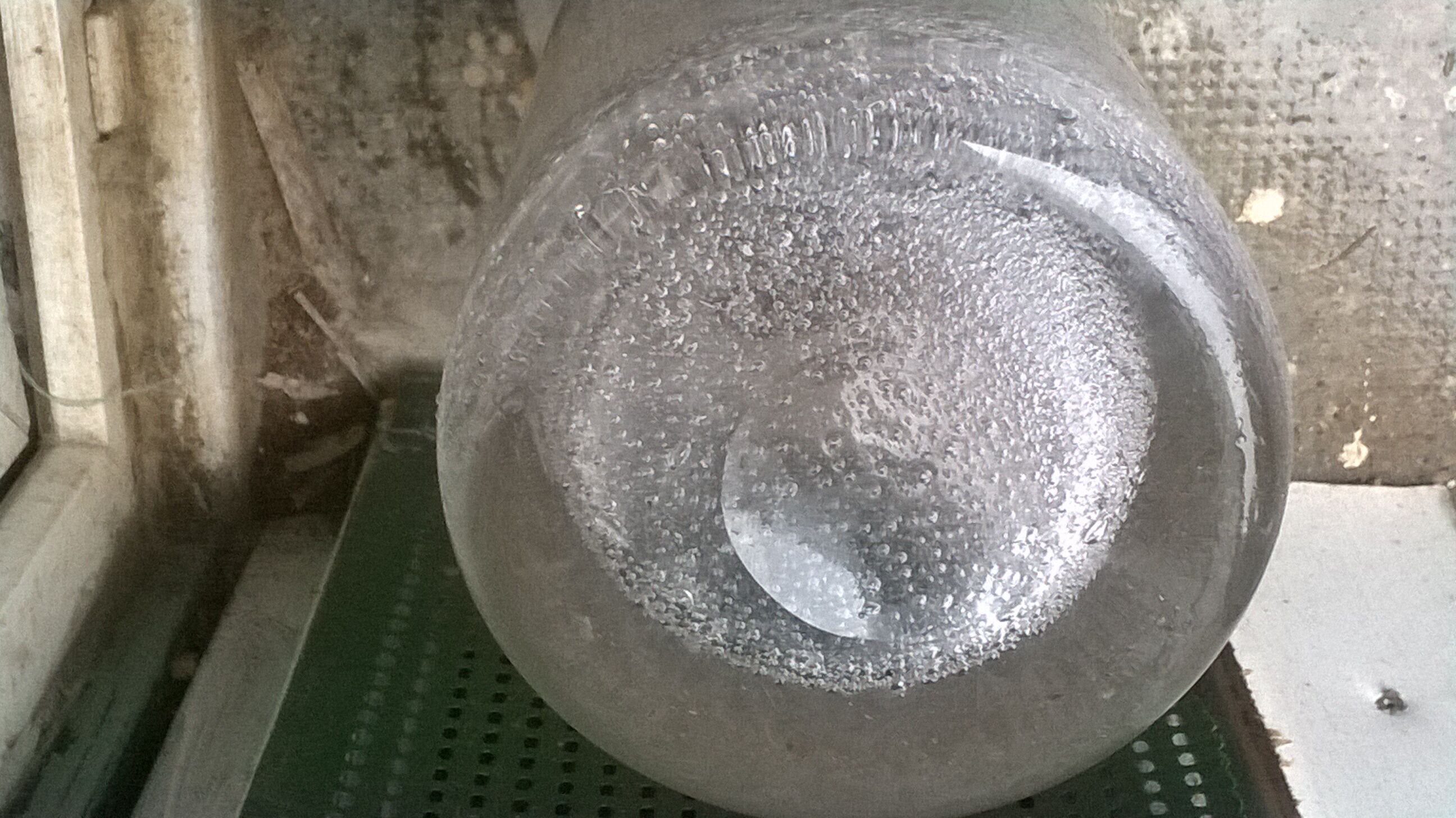 Vintage bubbled glass vase