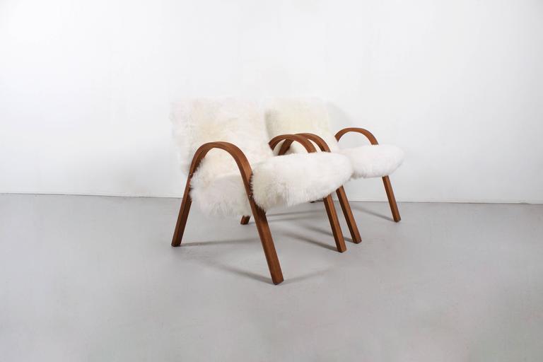 Paire de chaises Steiner Sheepskin Bow, 1948,