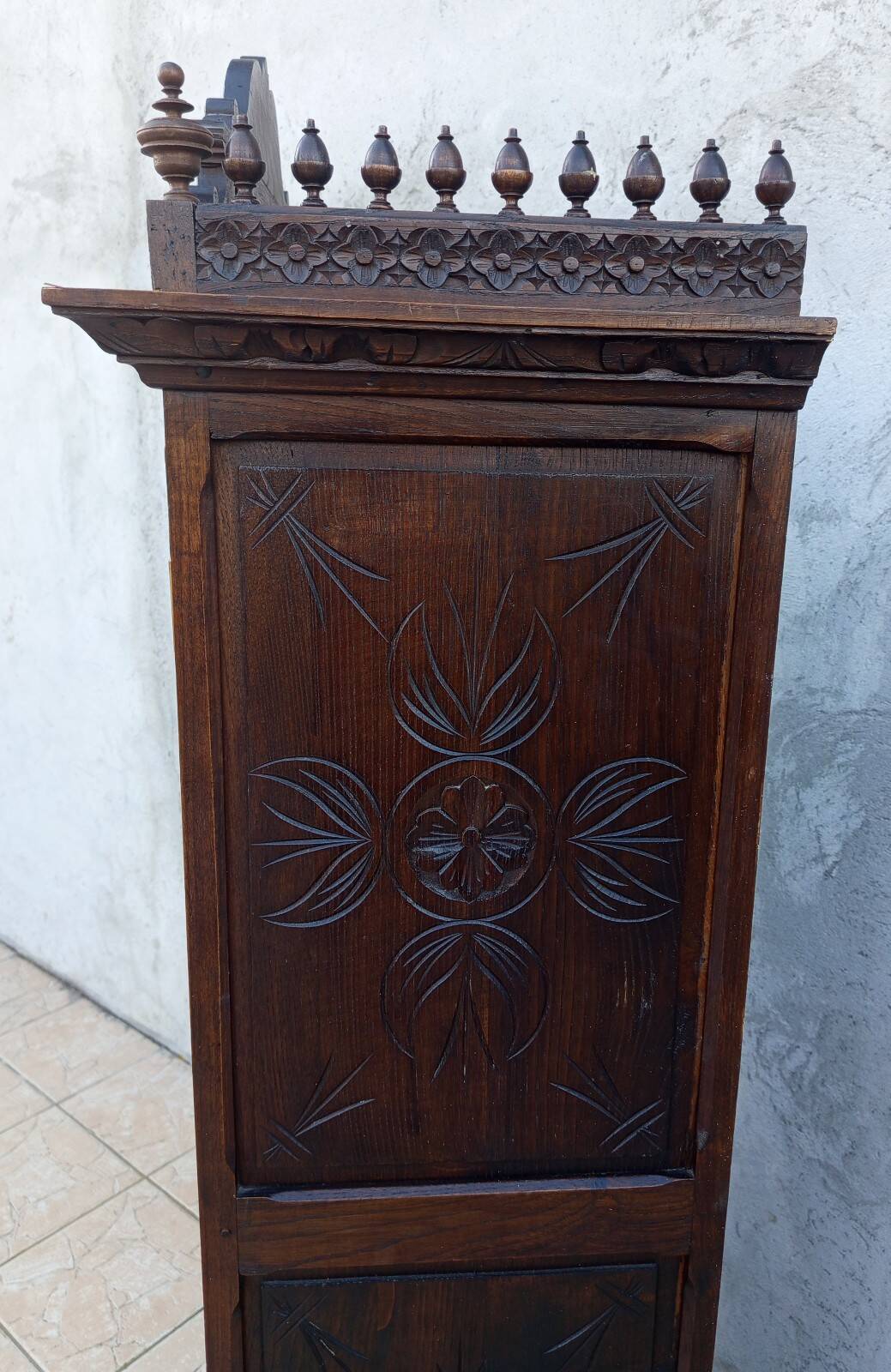 Breton style bonnetière wardrobe in natural wood