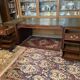 Immense oak solid wood staff desk in English style 248 x 114 cm