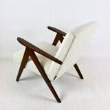 Vintage Ivory white Boucle Model B-310 Armchair, 1970s