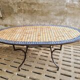 Old dining table garden table Moroccan mosaic 100 x 200 cm