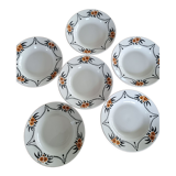 Ensemble de 6 assiettes creuses Badonviller