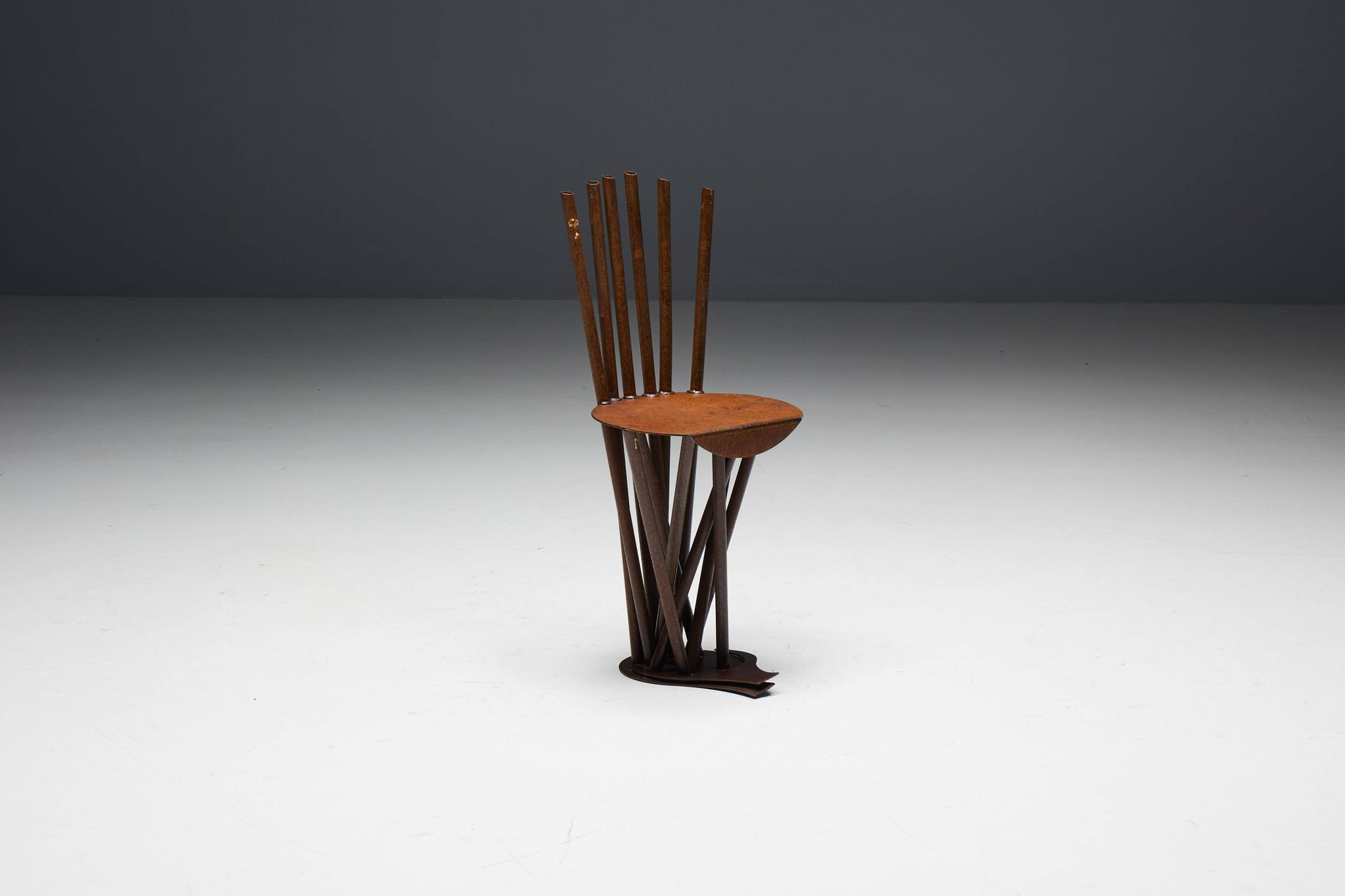 Industrial Wabi Sabi Primitive Chairs, France, 1950s