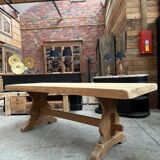 Solid oak monastery table
