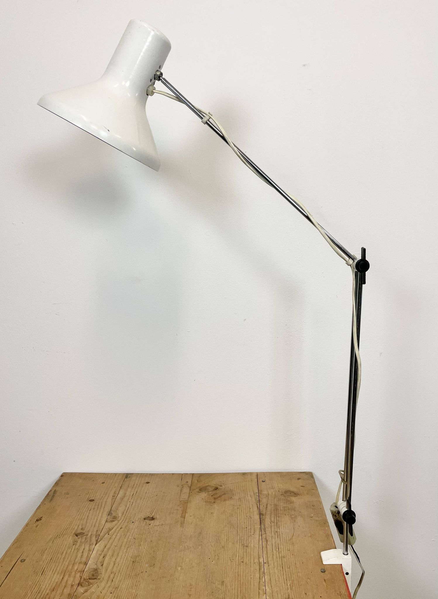 White table lamp by josef hurka for napako, 1960s