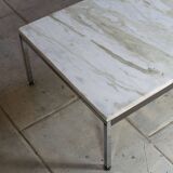 Marble and chrome coffee table, 1970