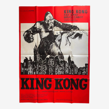 Affiche cinéma "King-Kong" Fay Wray, Schoedsack 120x160cm 1960