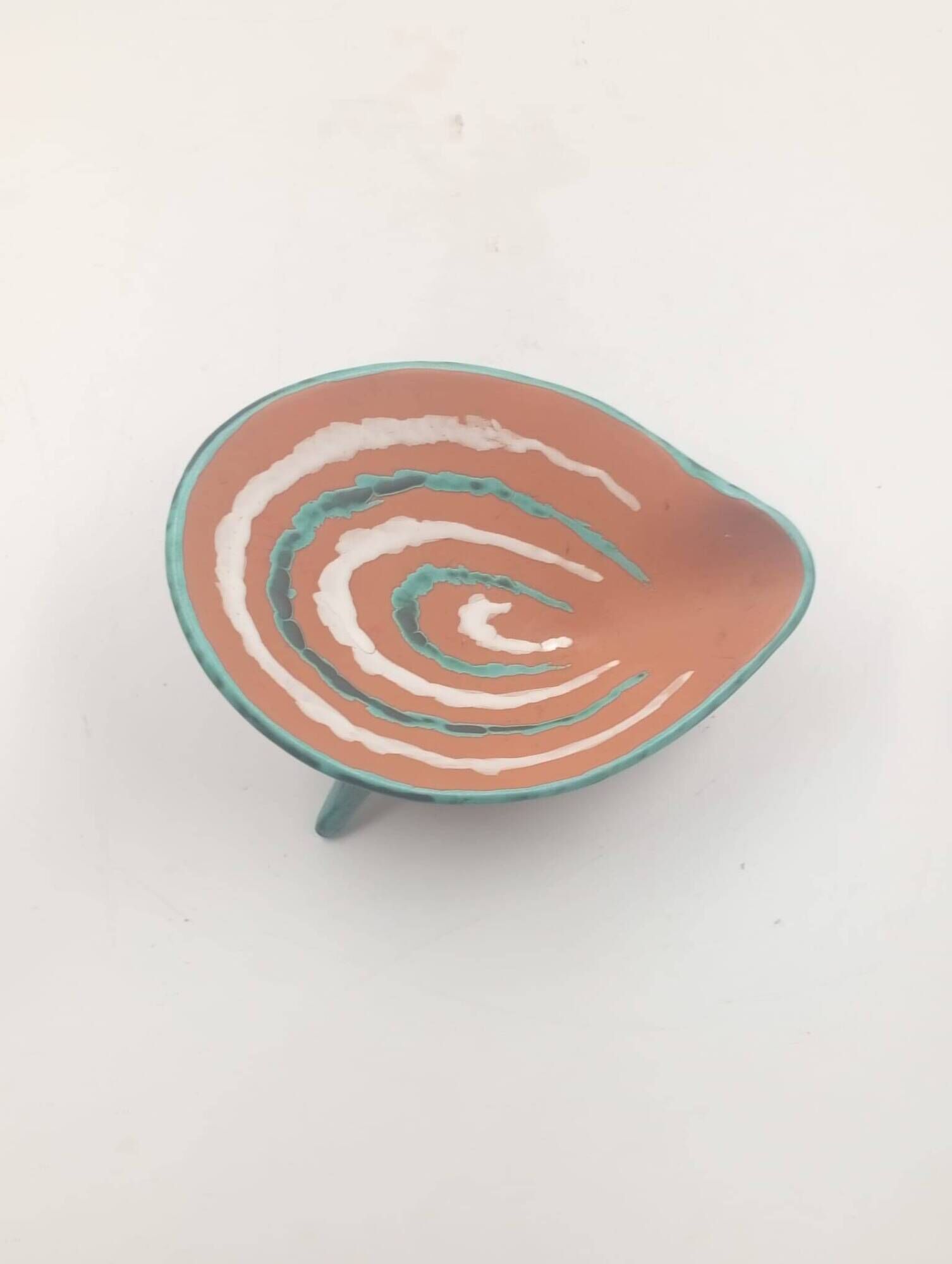Vintage Ceramic Tripod Bowl Gabriel Fourmaintraux Desvres France 50