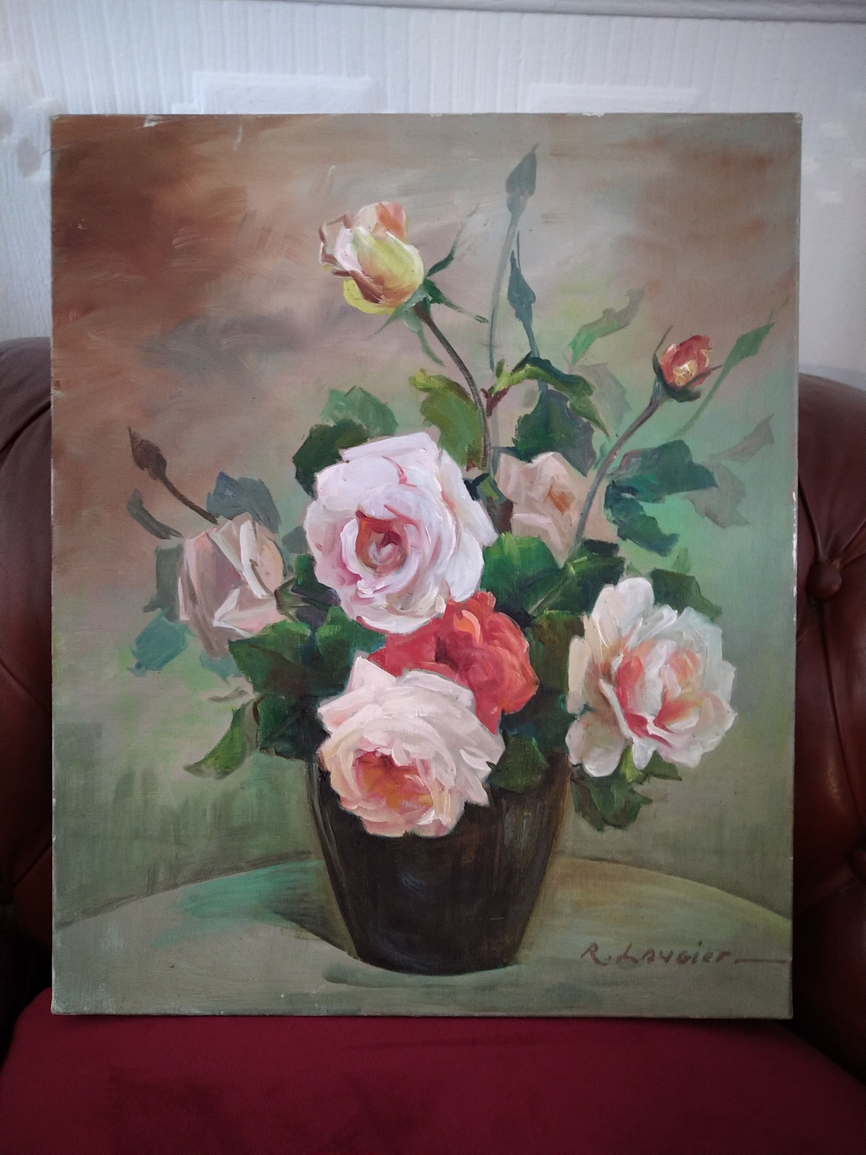 Painting bouquet of roses