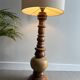 Vintage turned wooden lamp base