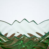 Green art deco jardiniere, huta hortensja, 1930s