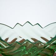 Green art deco jardiniere, huta hortensja, 1930s