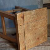 Vintage solid pine workshop stool