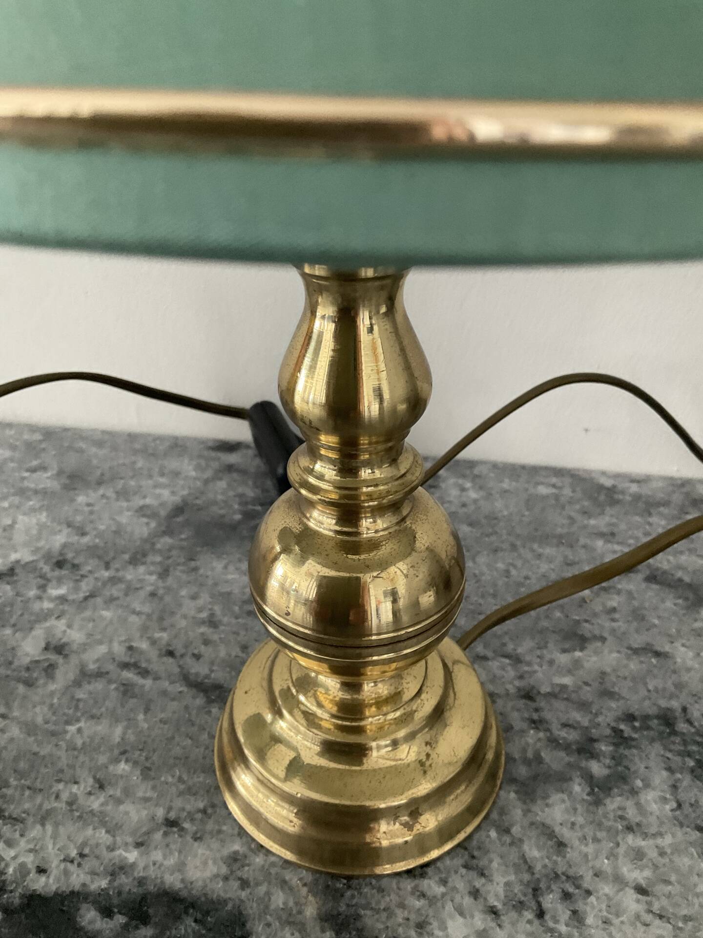 Pair of vintage brass lamps from the 70s.