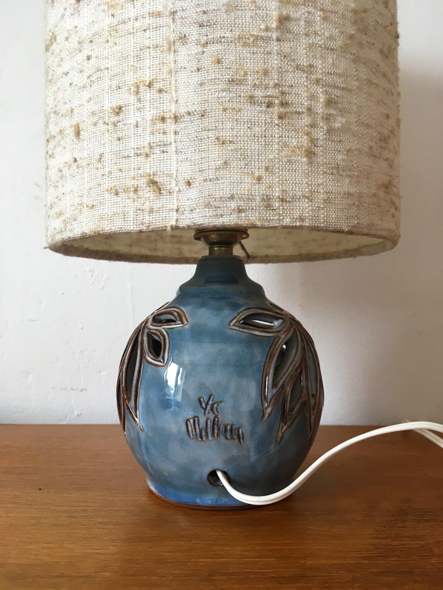 Vintage ceramic lamp by YC Millau