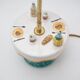 Vintage Florentine ceramic table lamp from the 1950s by MAF, Italian.