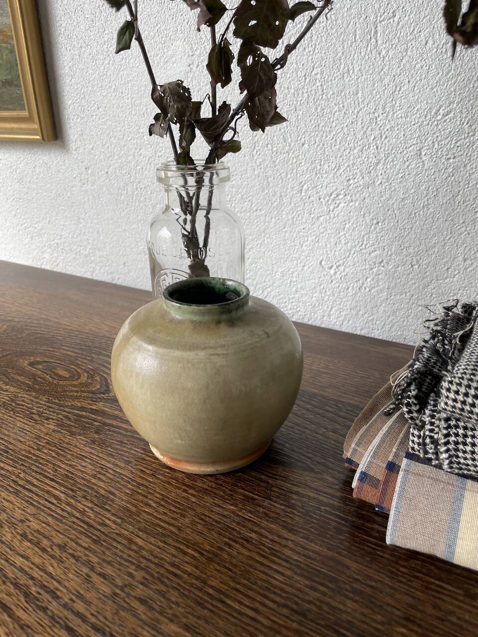 Small glazed ceramic vase