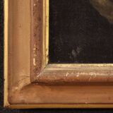 Italian Framework Portrait Of A Girl With A Goldfinch From 18th Century
