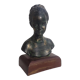 Woman bust in plaster antique bronze effect circa 1960