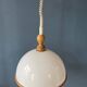 Suspension Steinhauer blanche en plexiglas avec éléments en bois