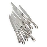10 Christofle silver-plated “Marly” model table knives