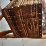 Old wicker trunk